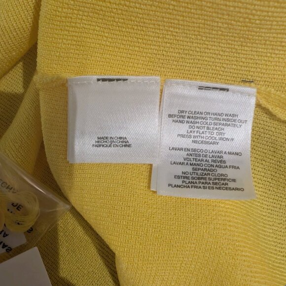 Anne Klein Malibu Sweater NWT Yellow XL - Picture 5 of 8